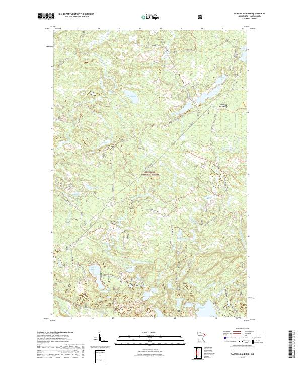 US Topo 7.5-minute map for Sawbill Landing MN