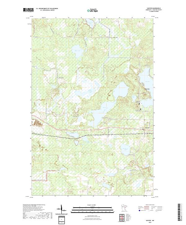 US Topo 7.5-minute map for Sawyer MN