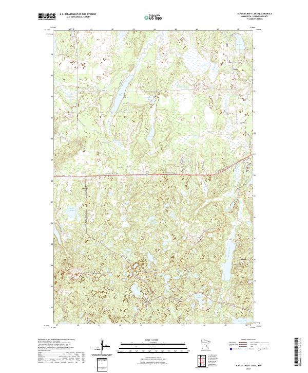 US Topo 7.5-minute map for Schoolcraft Lake MN