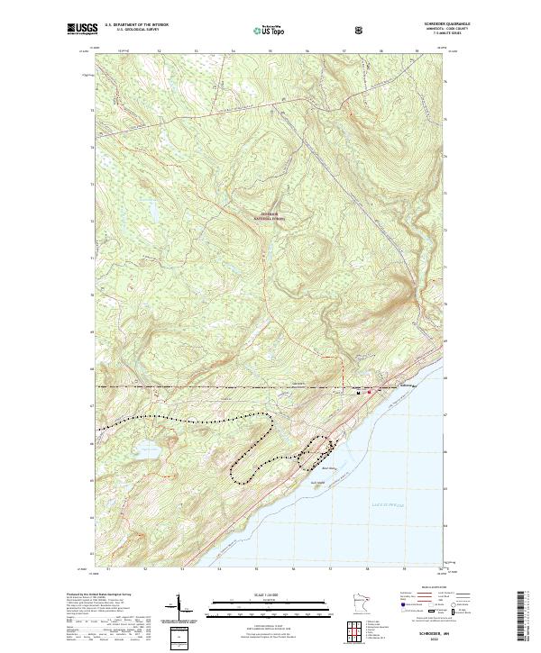 US Topo 7.5-minute map for Schroeder MN