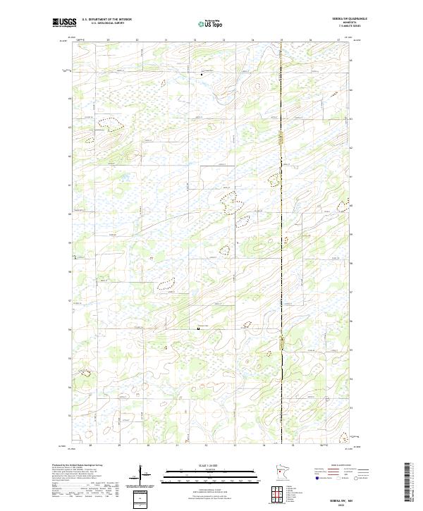 US Topo 7.5-minute map for Sebeka SW MN
