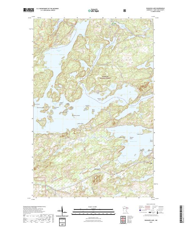 US Topo 7.5-minute map for Shagawa Lake MN