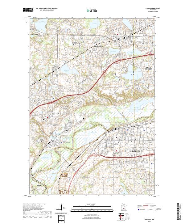 US Topo 7.5-minute map for Shakopee MN