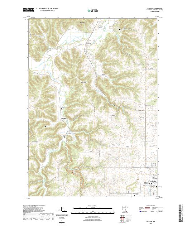 US Topo 7.5-minute map for Sheldon MN
