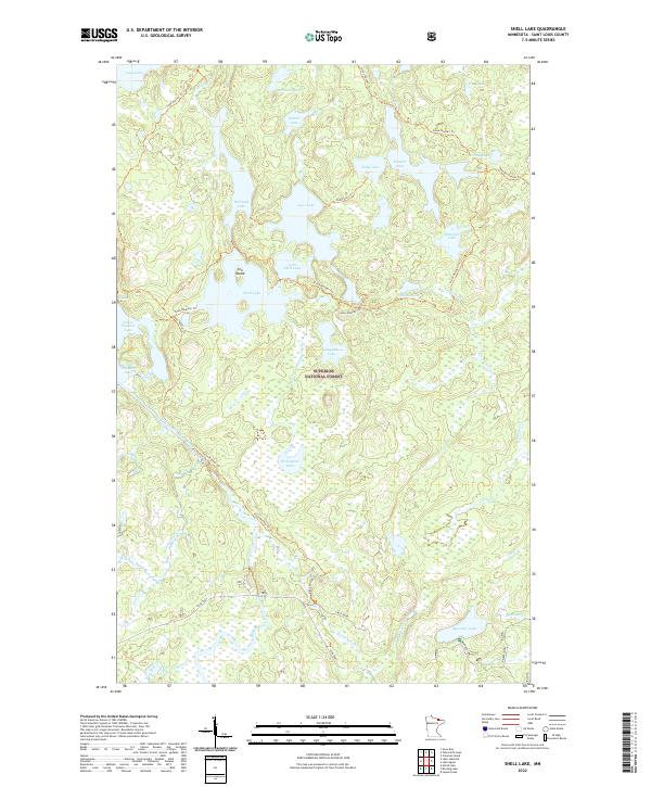 US Topo 7.5-minute map for Shell Lake MN