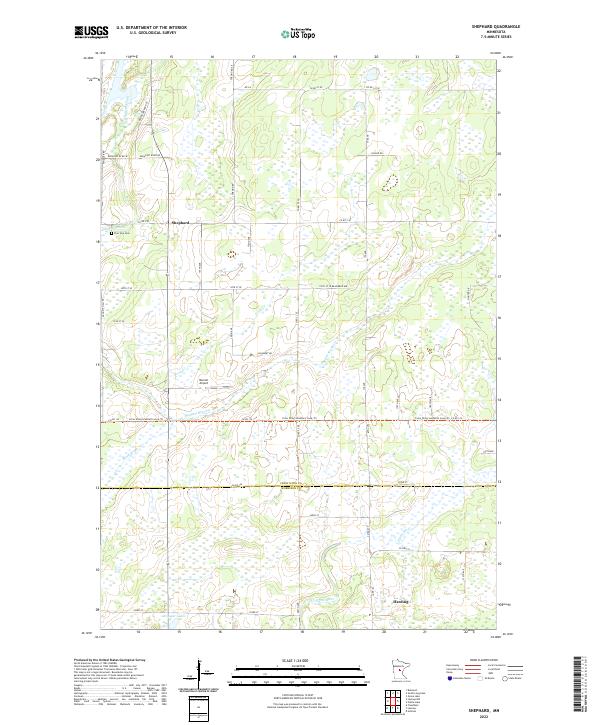 US Topo 7.5-minute map for Shephard MN