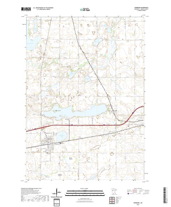 US Topo 7.5-minute map for Sherburn MN