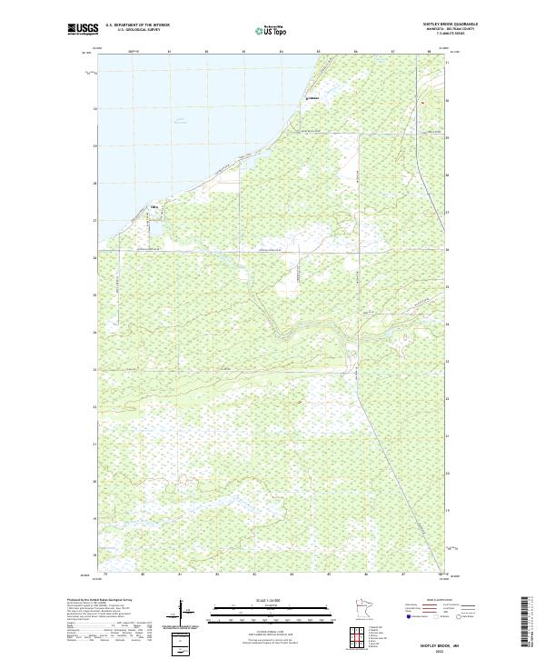 US Topo 7.5-minute map for Shotley Brook MN