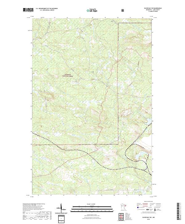 US Topo 7.5-minute map for Silver Bay SW MN