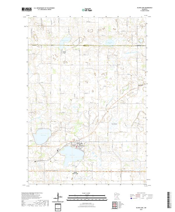 US Topo 7.5-minute map for Silver Lake MN