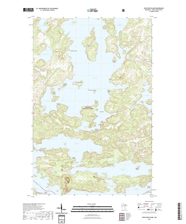 US Topo 7.5-minute map for Sioux Pine Island MN