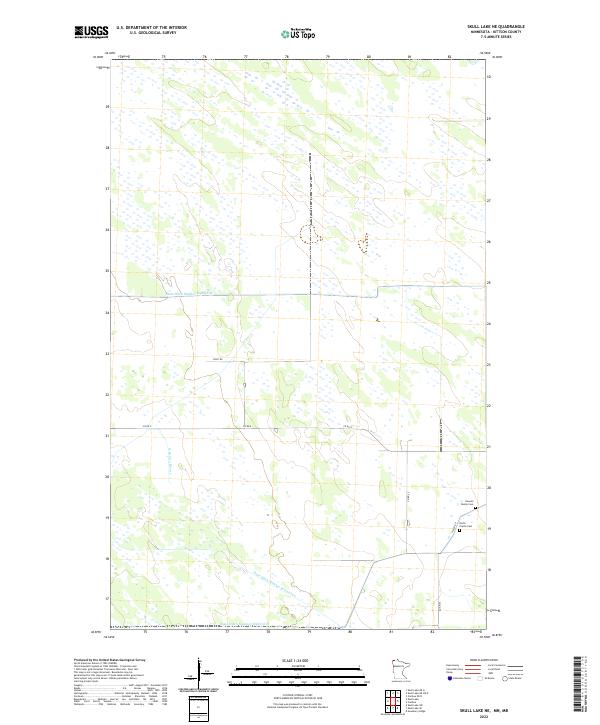US Topo 7.5-minute map for Skull Lake NE MNMB