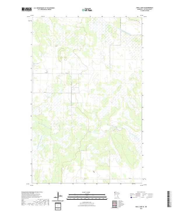 US Topo 7.5-minute map for Skull Lake SE MN