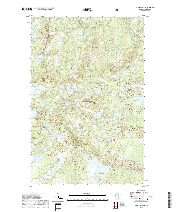 US Topo 7.5-minute map for Slate Lake East MN