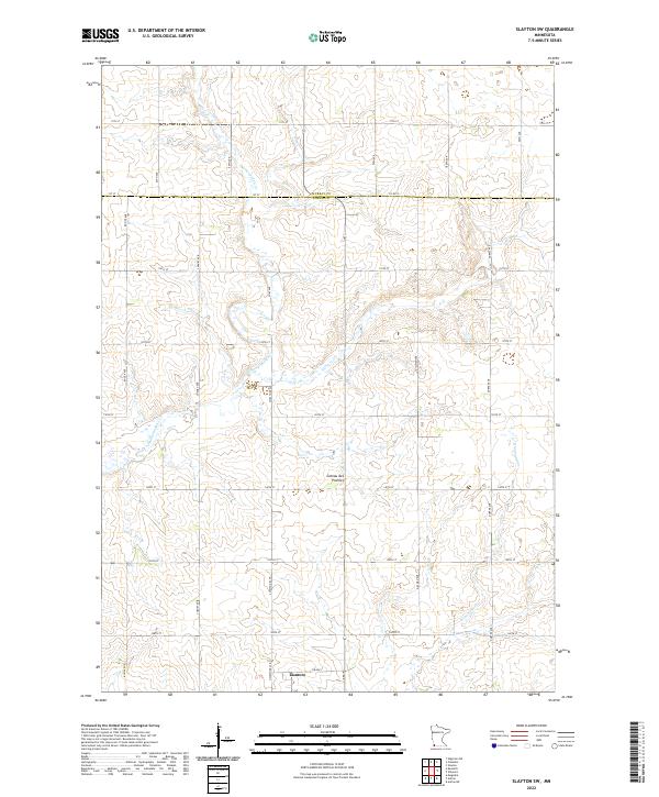 US Topo 7.5-minute map for Slayton SW MN