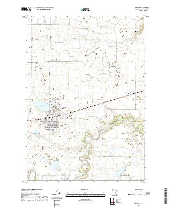 US Topo 7.5-minute map for Sleepy Eye MN