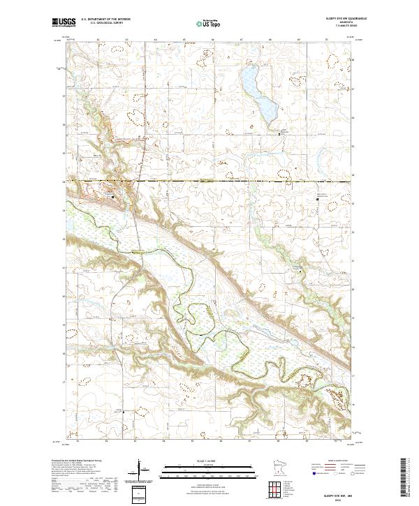 US Topo 7.5-minute map for Sleepy Eye NW MN