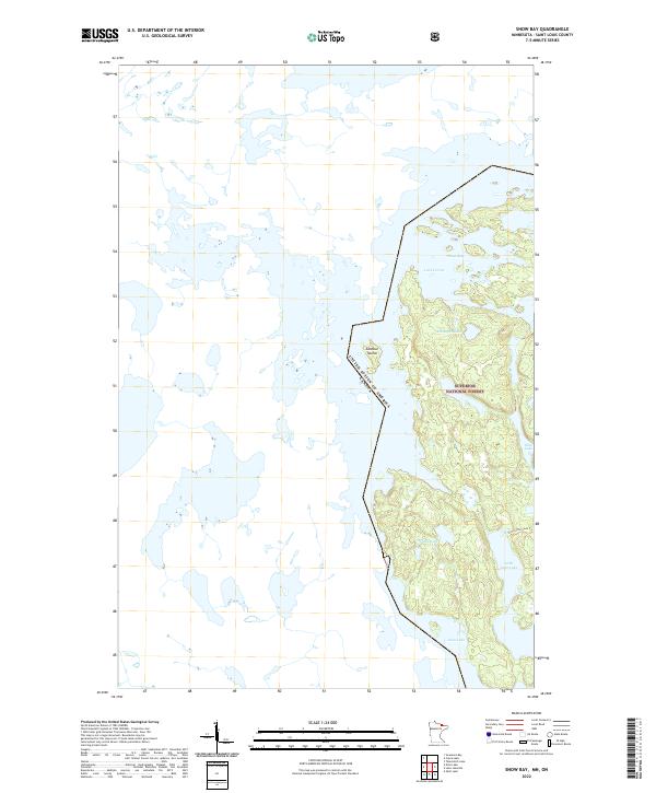 US Topo 7.5-minute map for Snow Bay MNON