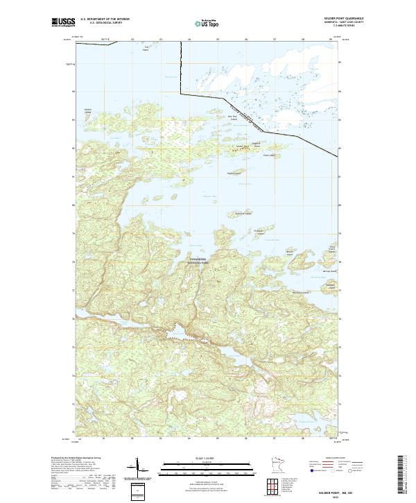 US Topo 7.5-minute map for Soldier Point MNON