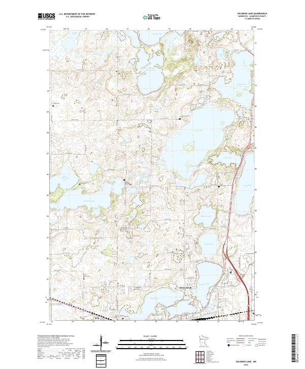 US Topo 7.5-minute map for Solomon Lake MN