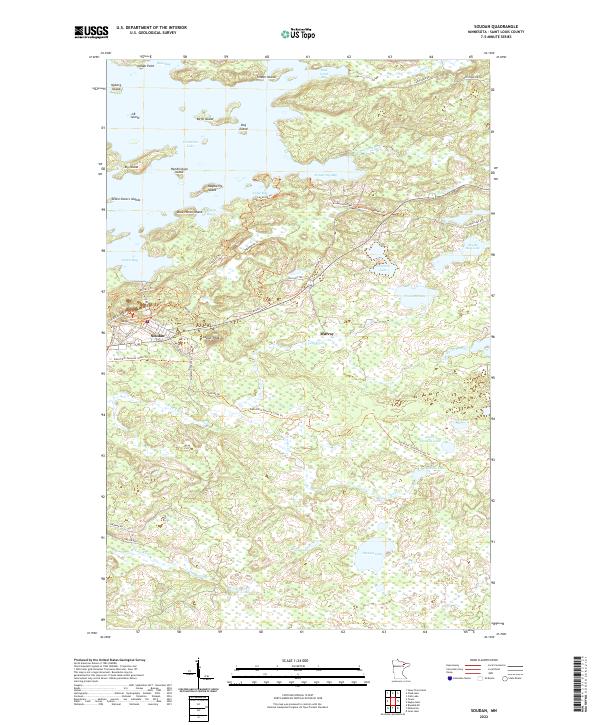 US Topo 7.5-minute map for Soudan MN
