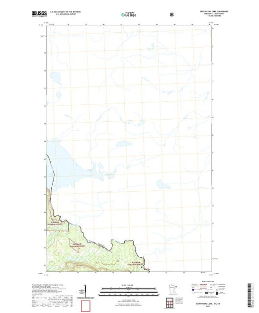 US Topo 7.5-minute map for South Fowl Lake MNON – American Map Store