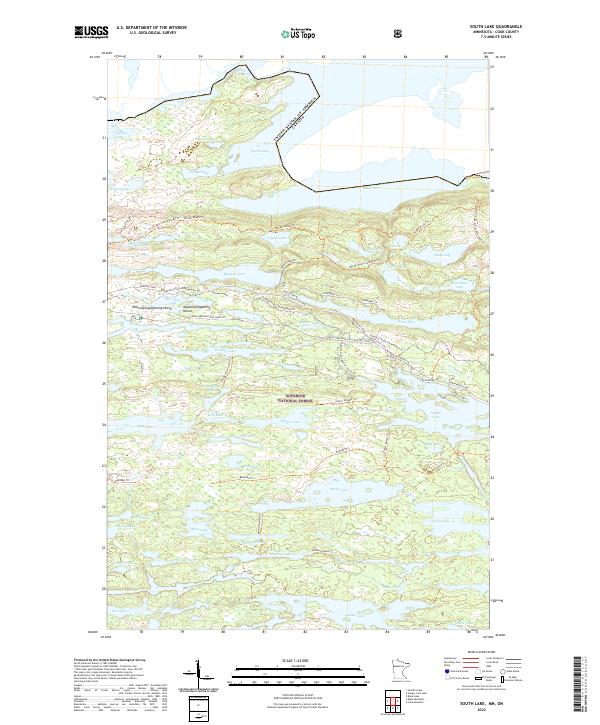 US Topo 7.5-minute map for South Lake MNON