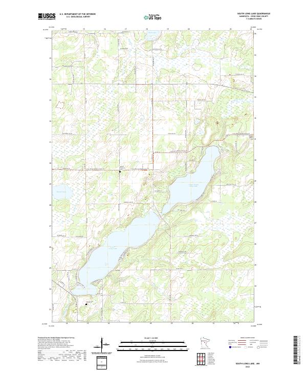 US Topo 7.5-minute map for South Long Lake MN