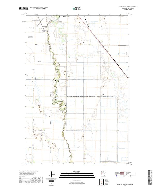 US Topo 7.5-minute map for South of Wahpeton MNND