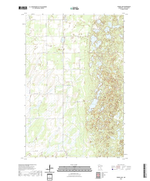 US Topo 7.5-minute map for Spider Lake MN