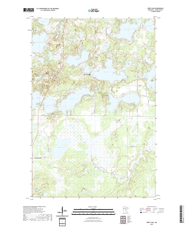 US Topo 7.5-minute map for Spirit Lake MN