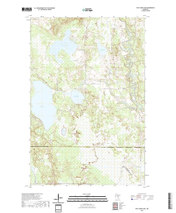 US Topo 7.5-minute map for Split Hand Lake MN