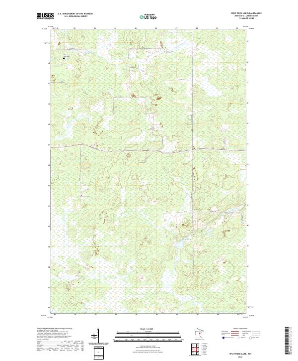 US Topo 7.5-minute map for Split Rock Lake MN