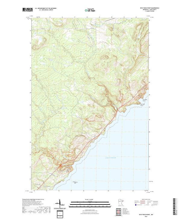US Topo 7.5-minute map for Split Rock Point MN