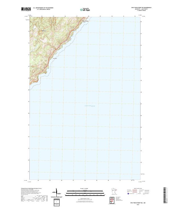 US Topo 7.5-minute map for Split Rock Point NE MN