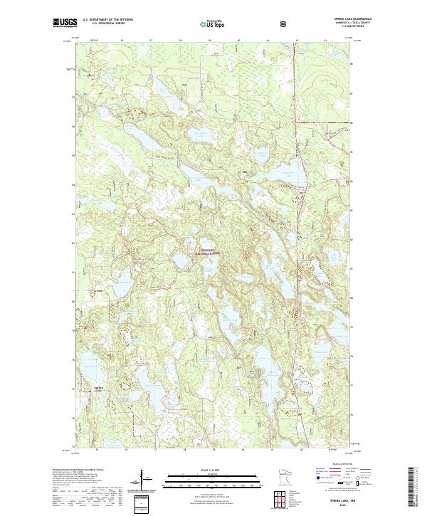 US Topo 7.5-minute map for Spring Lake MN