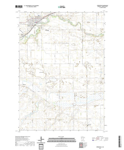 US Topo 7.5-minute map for Springfield MN – American Map Store