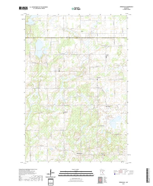 US Topo 7.5-minute map for Springvale MN