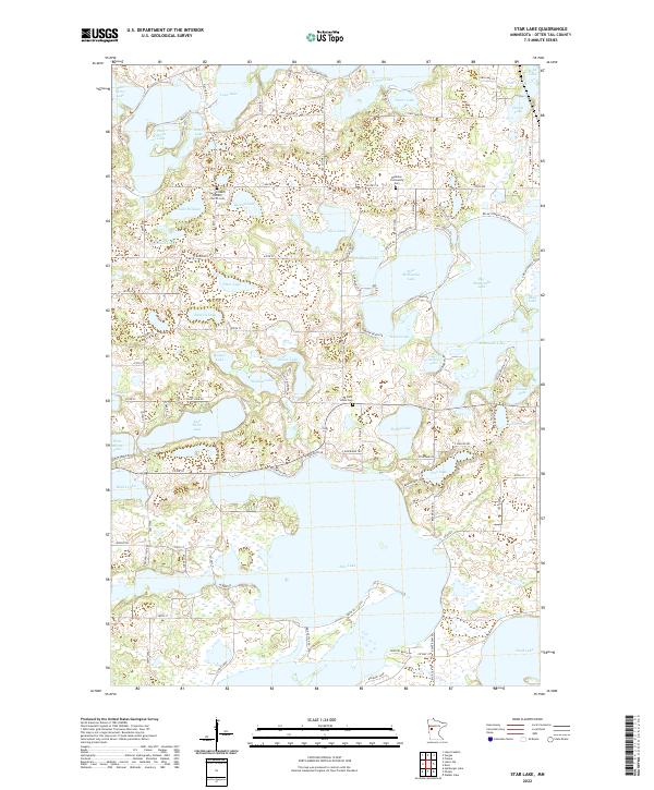 US Topo 7.5-minute map for Star Lake MN