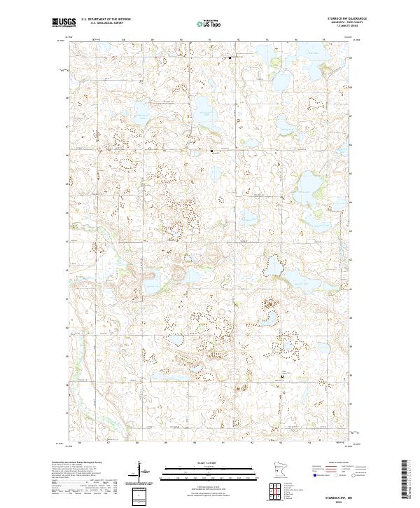 US Topo 7.5-minute map for Starbuck NW MN