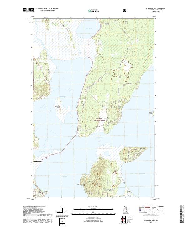 US Topo 7.5-minute map for Steamboat Bay MN