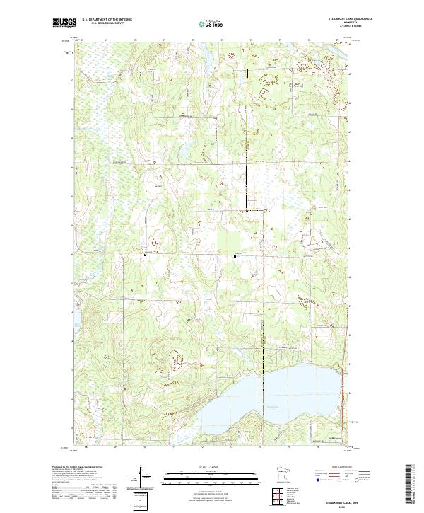 US Topo 7.5-minute map for Steamboat Lake MN
