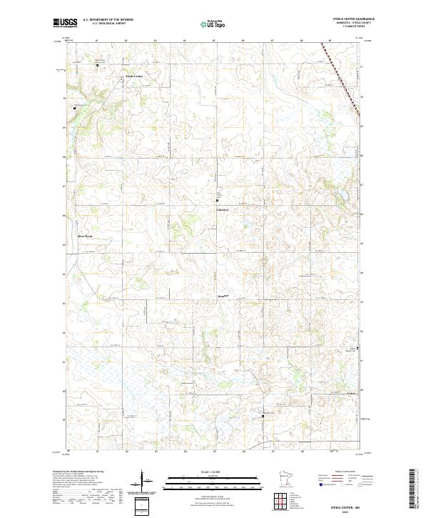 US Topo 7.5-minute map for Steele Center MN
