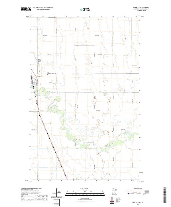US Topo 7.5-minute map for Stephen East MN