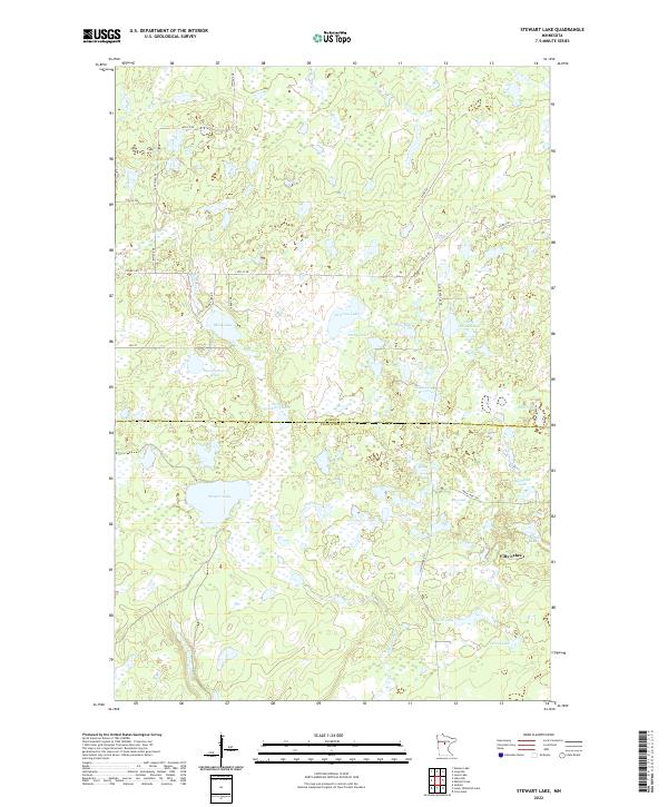 US Topo 7.5-minute map for Stewart Lake MN