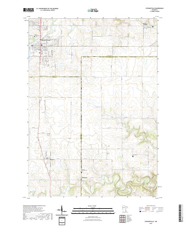 US Topo 7.5-minute map for Stewartville MN