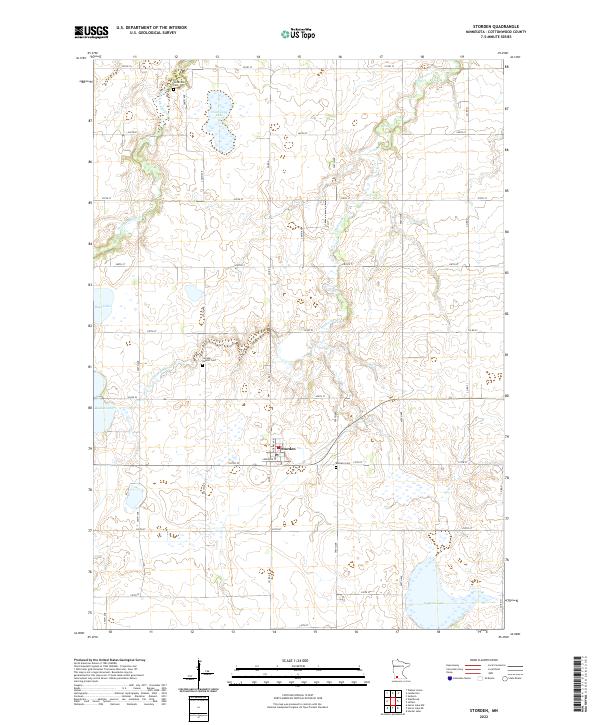 US Topo 7.5-minute map for Storden MN