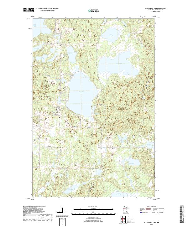 US Topo 7.5-minute map for Strawberry Lake MN