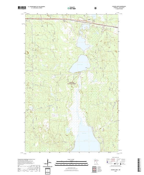 US Topo 7.5-minute map for Sucker Lakes MN