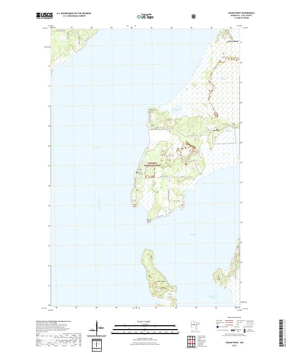 US Topo 7.5-minute map for Sugar Point MN